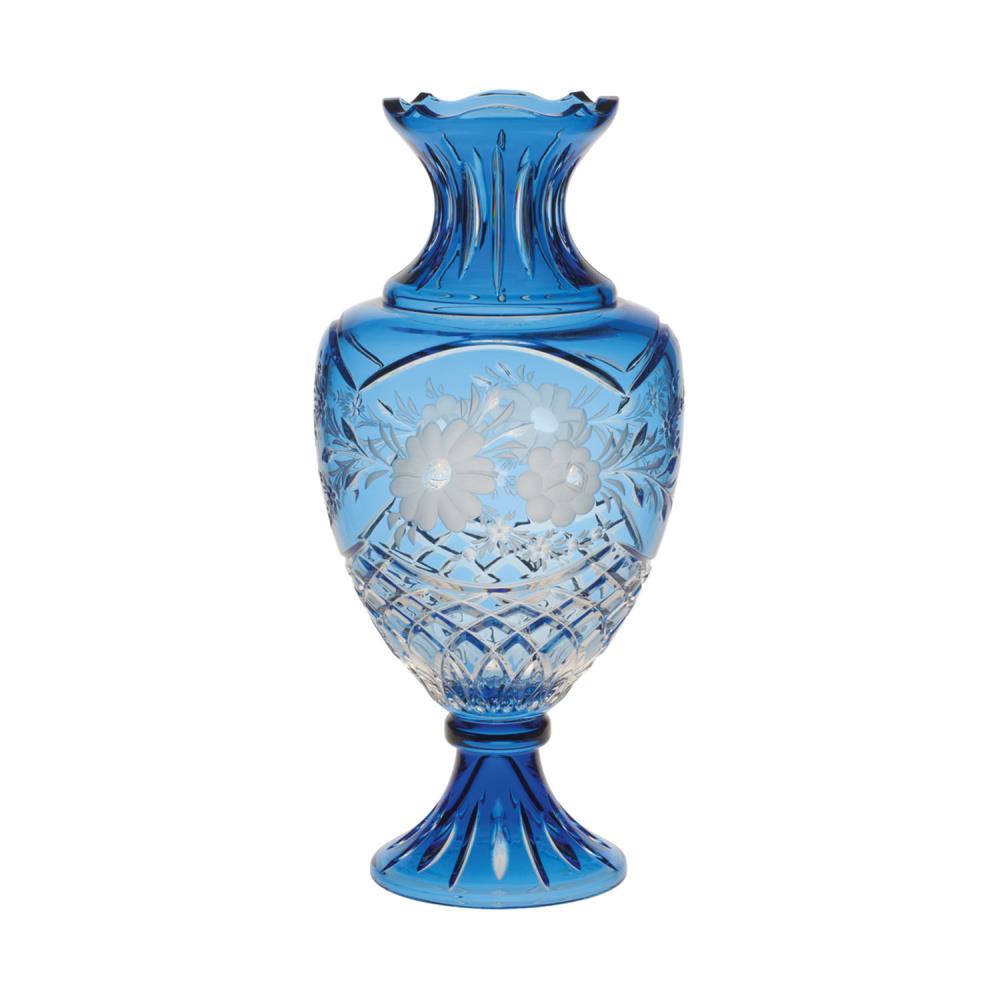 Vase Kristall Natalie aqua (56 cm)