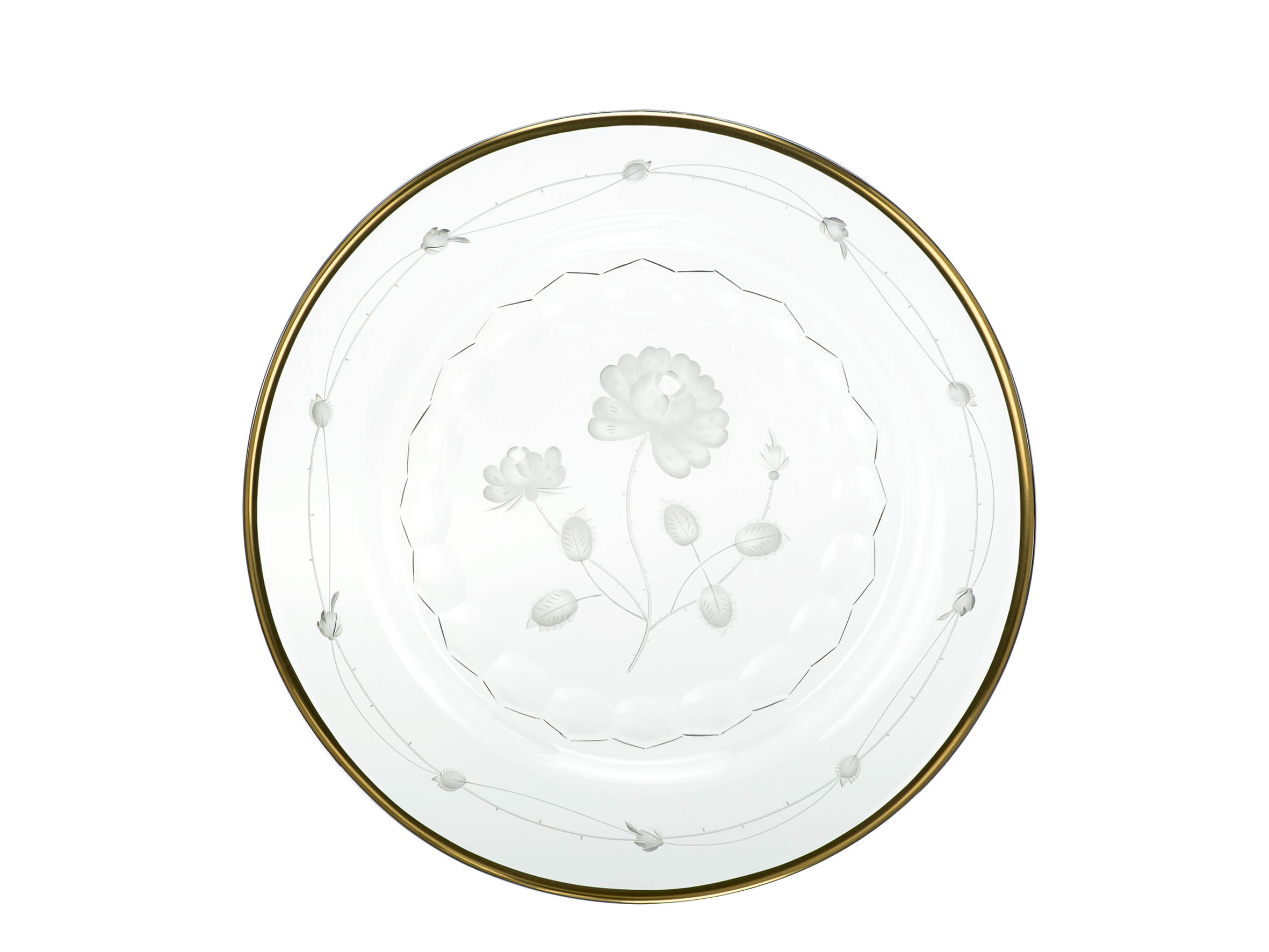 Platzteller Kristall Monrose Gold clear (32 cm)