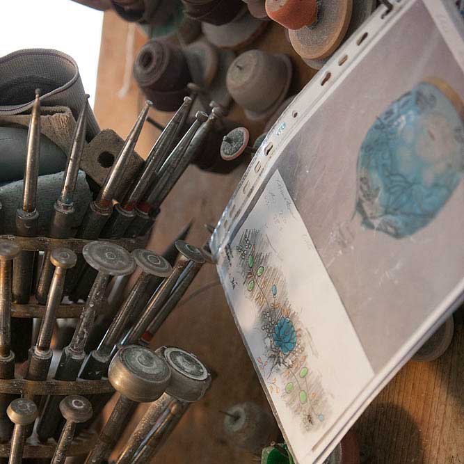 Ginglas Kristall Primerose Gold rubin (25,5 cm)