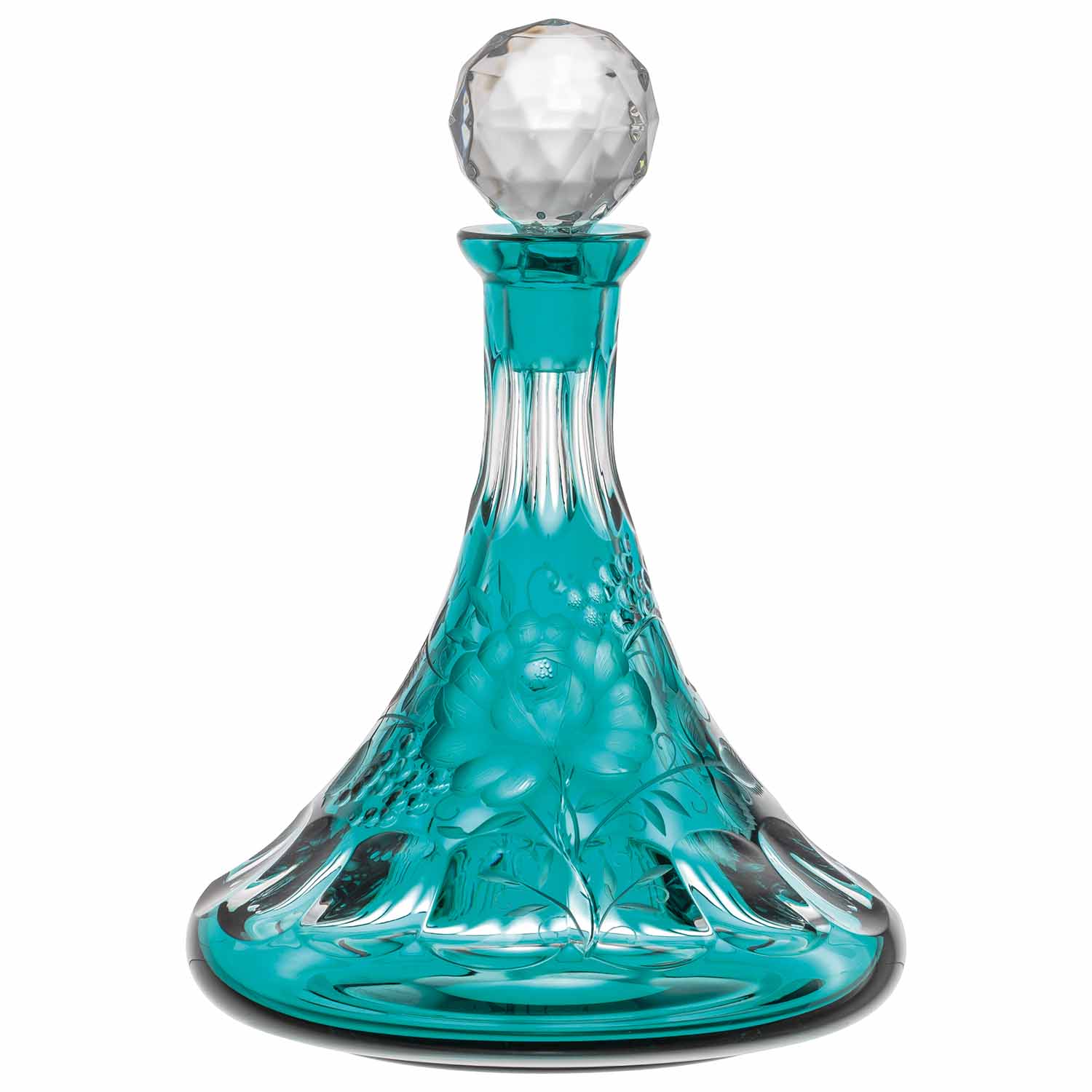 Portweinkaraffe Kristall Primerose azur