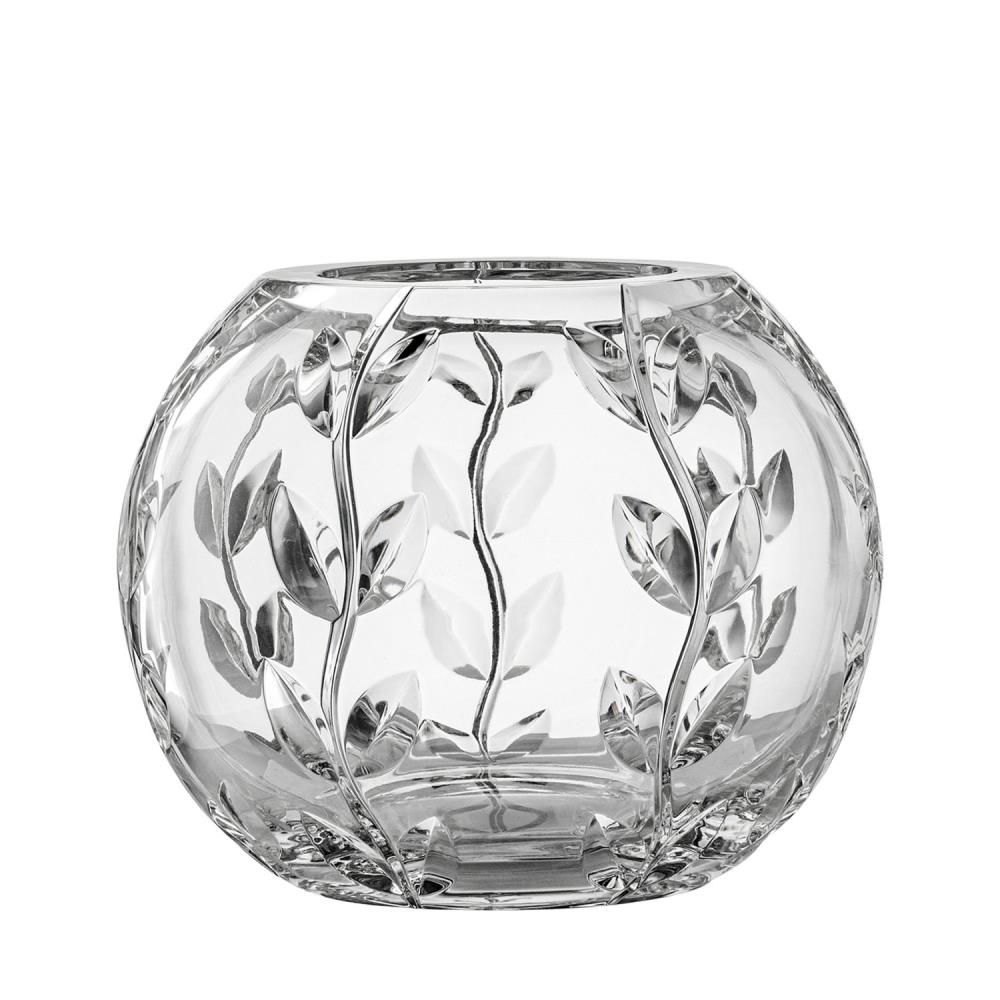 Vase Kristall Blätter clear (20 cm)