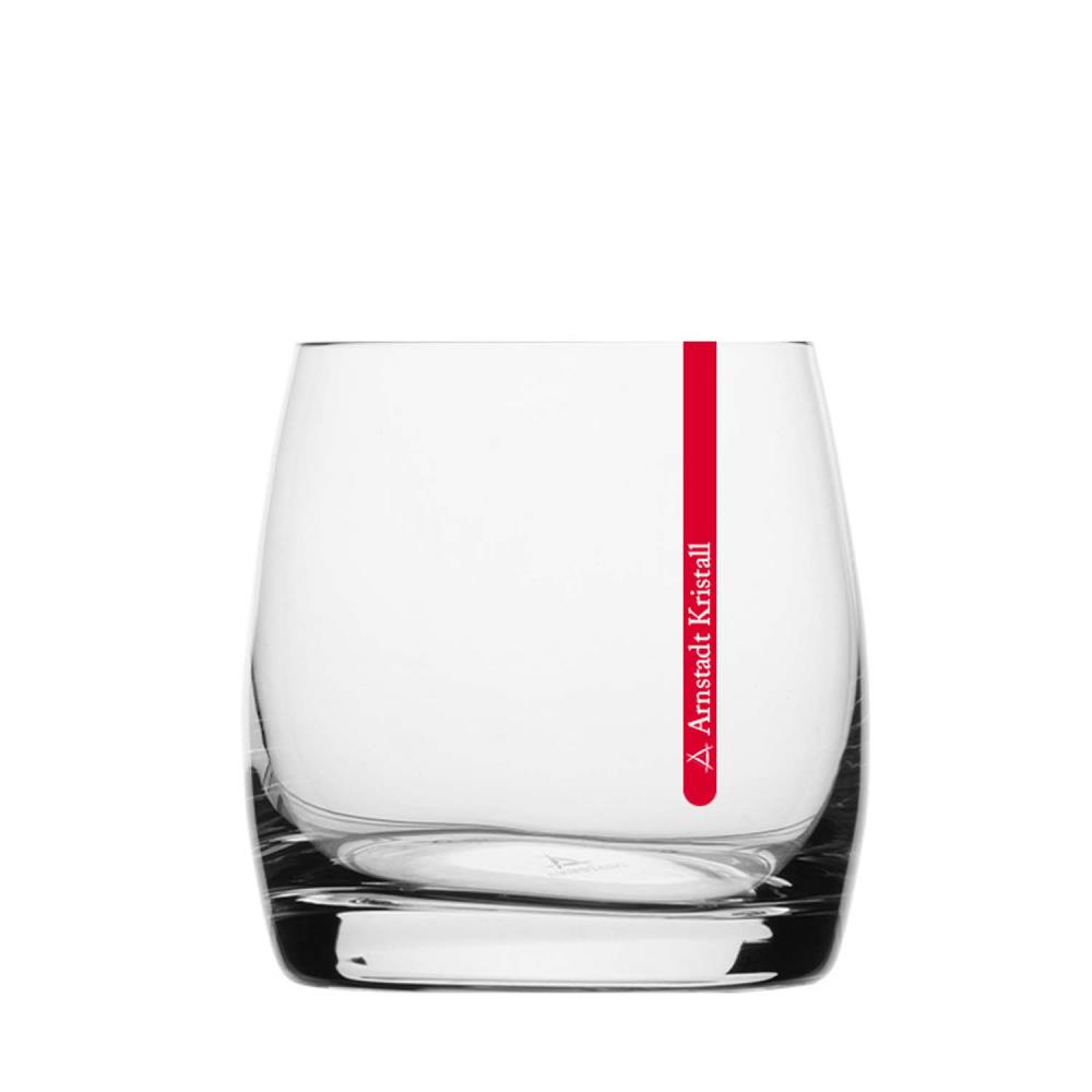 Whiskyglas Kristall Redstripe klar (8,7 cm)