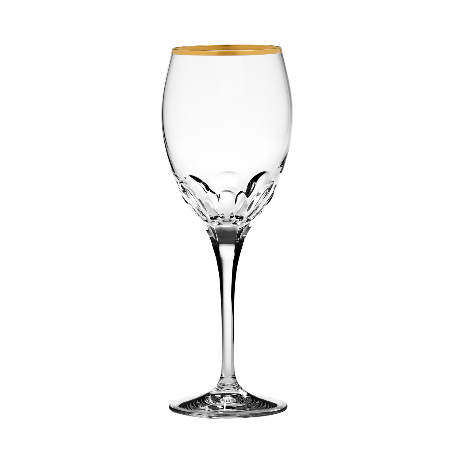 Rotweinglas Kristall Palais Gold klar  (21,5 cm)