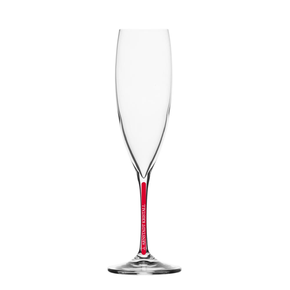 Sektglas Kristall Redstripe klar (23,8 cm)