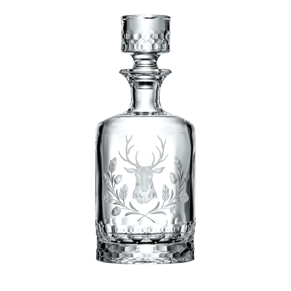 Whiskykaraffe Kristall Hirschkopf klar (25 cm)