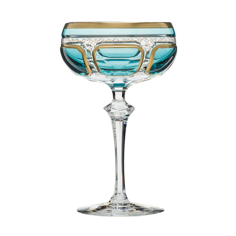 Cocktailglas Kristall Antike azur (17,5 cm) 2.Wahl