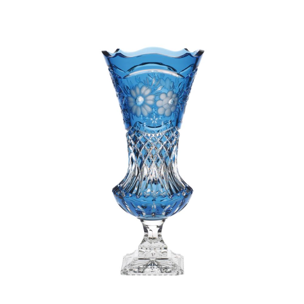 Vase Kristall Natalie aqua (42 cm)