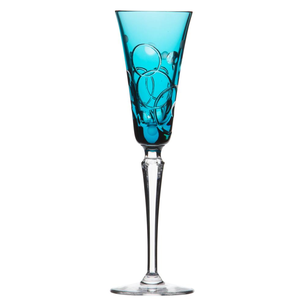 Sektglas Kristall Circle azur (26,9 cm)