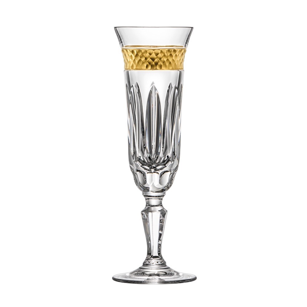Sektglas Kristall Bloom Gold clear (22 cm)