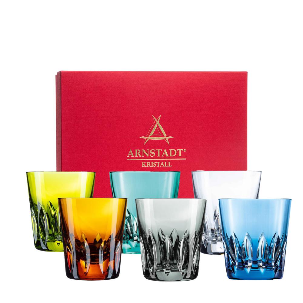 Trinkglas Set Kristall Ritz Bunt (9,5 cm)