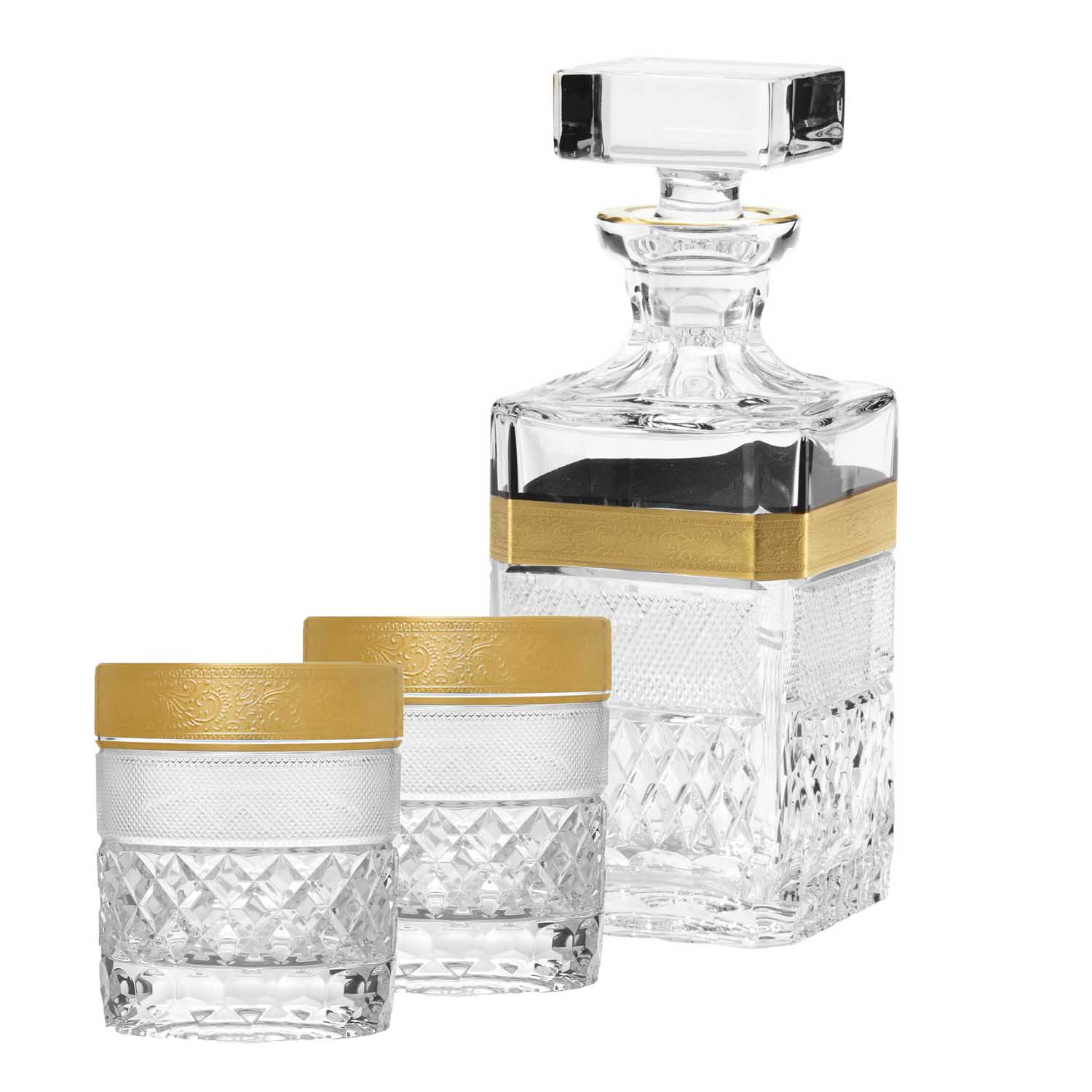 Whisky Geschenk Rococo Kristall (3-teilig)