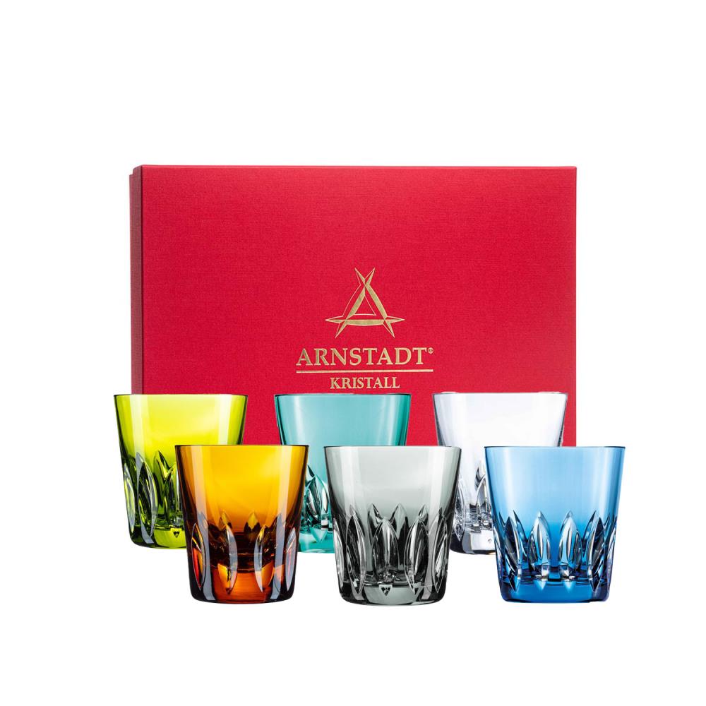 Trinkglas Set Kristall Ritz Bunt (8,5 cm)