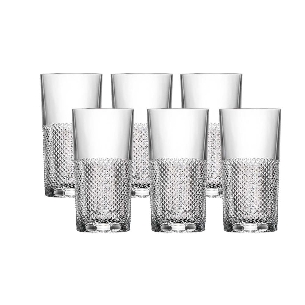 6er-Set Wasserglas Kristall Oxford clear (13,5 cm)