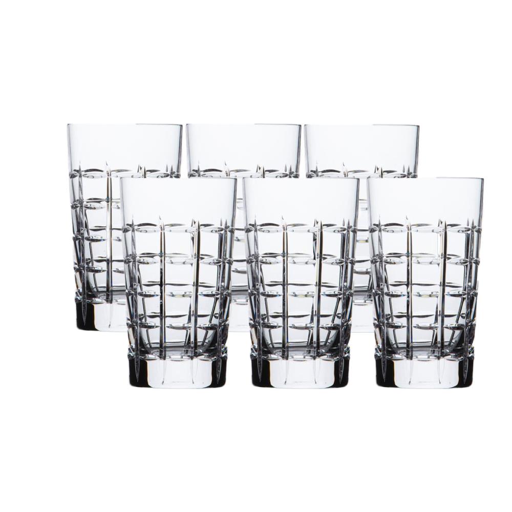 6er-Set Wasserglas Kristall Las Vegas clear (13,5 cm)