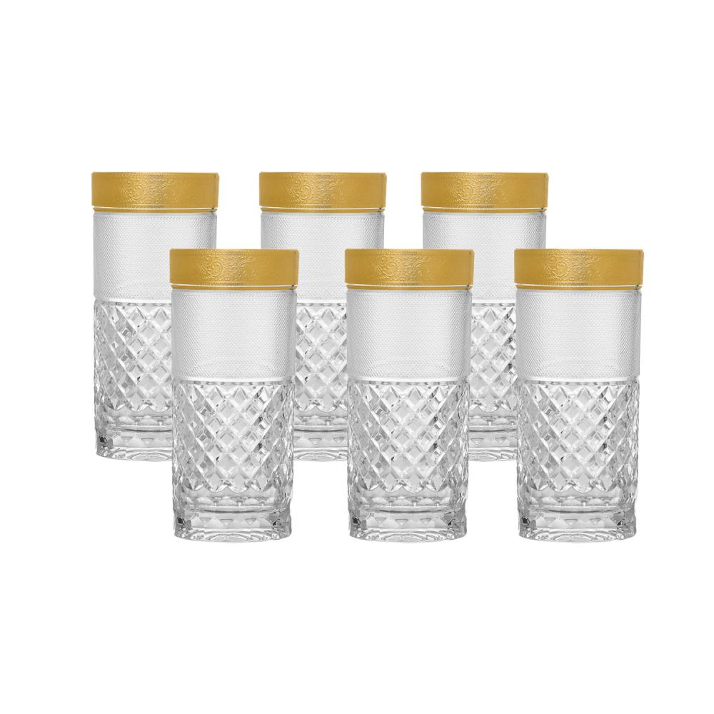 6er-Set Wasserglas Kristall Rococo clear (13,5 cm)