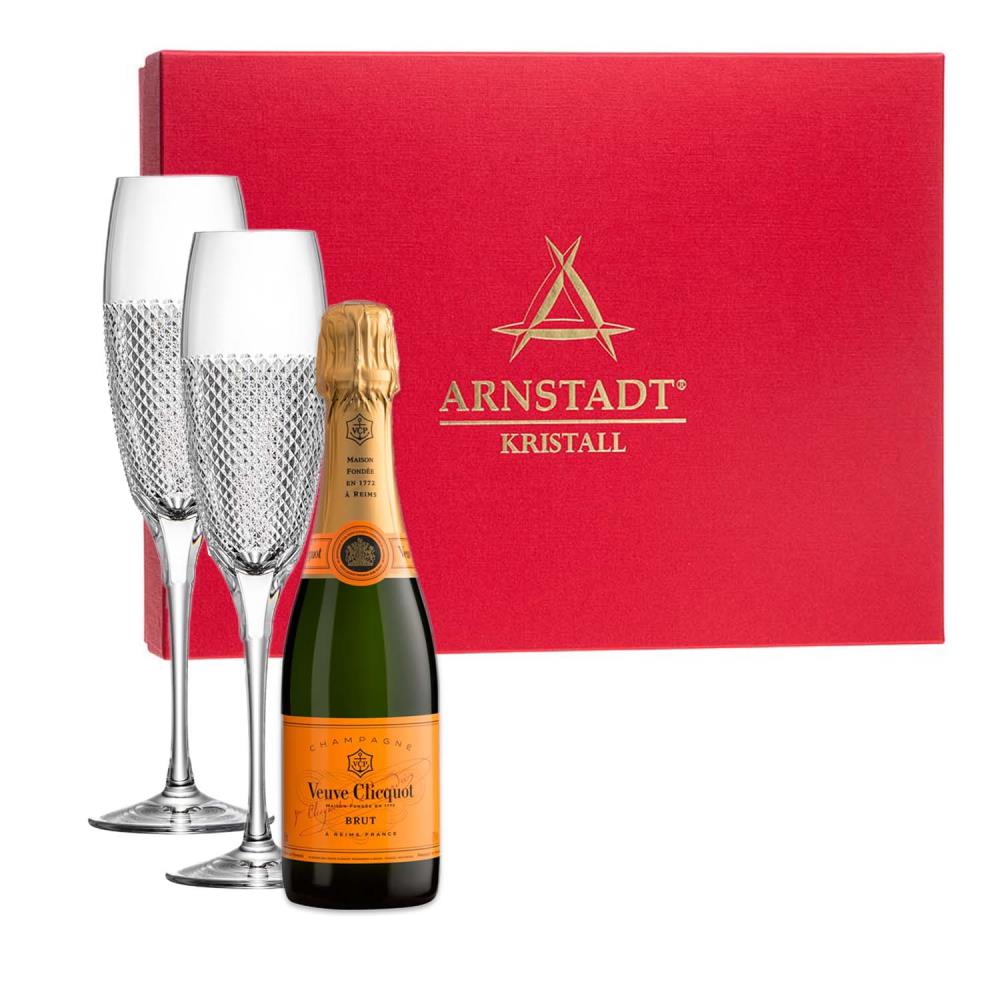 2er Sektglas-Set Oxford + CHAMPAGNE VEUVE CLICQUOT BRUT