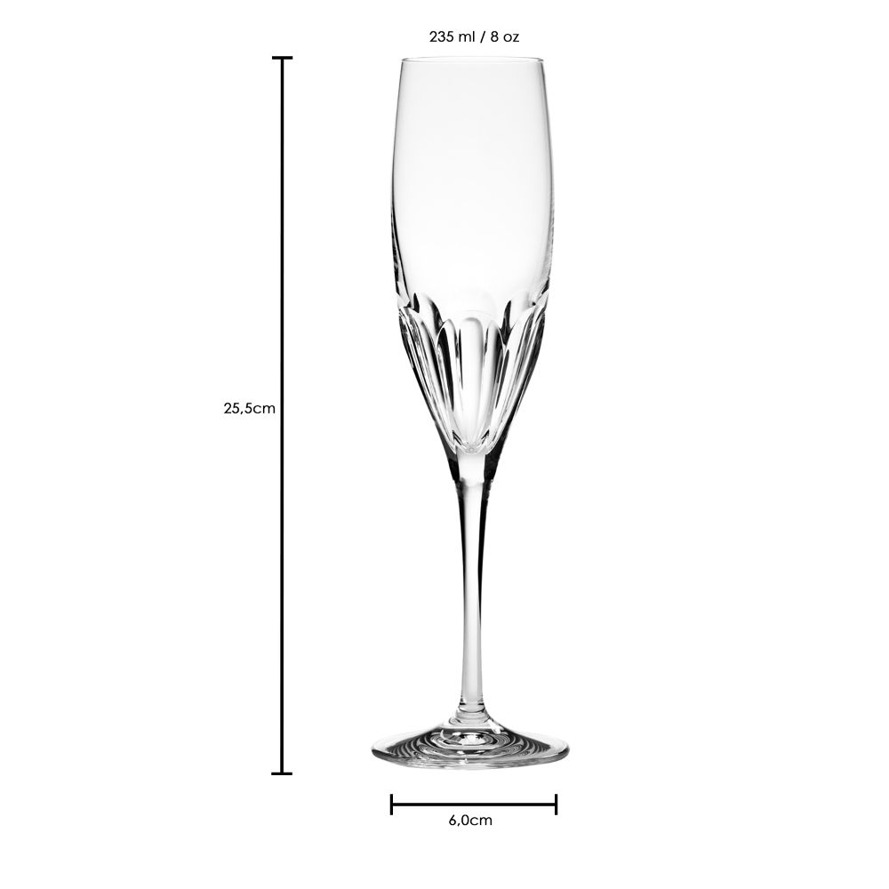 Sektglas Kristall Palais + individuelle Gravur