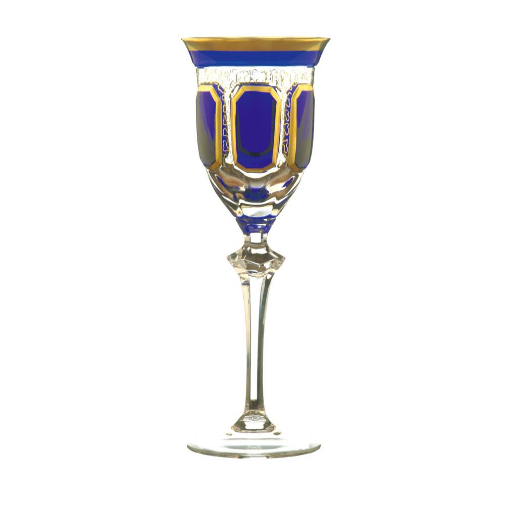 Rotweinglas Kristall Antike kobalt (23,5 cm)