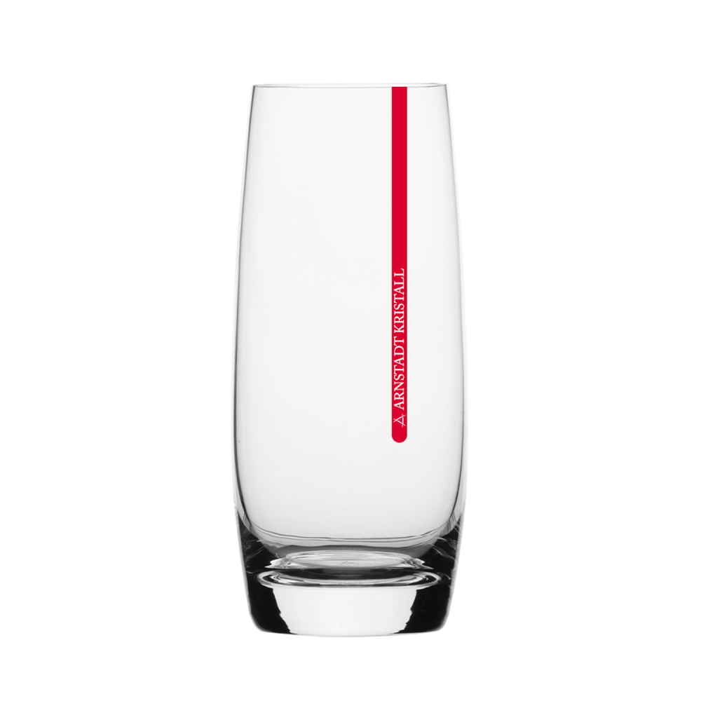 Longdrinkglas Kristall Redstripe klar (16 cm)