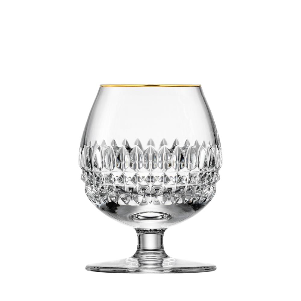 Cognacglas Kristall Empire Gold klar + individuelle Gravur