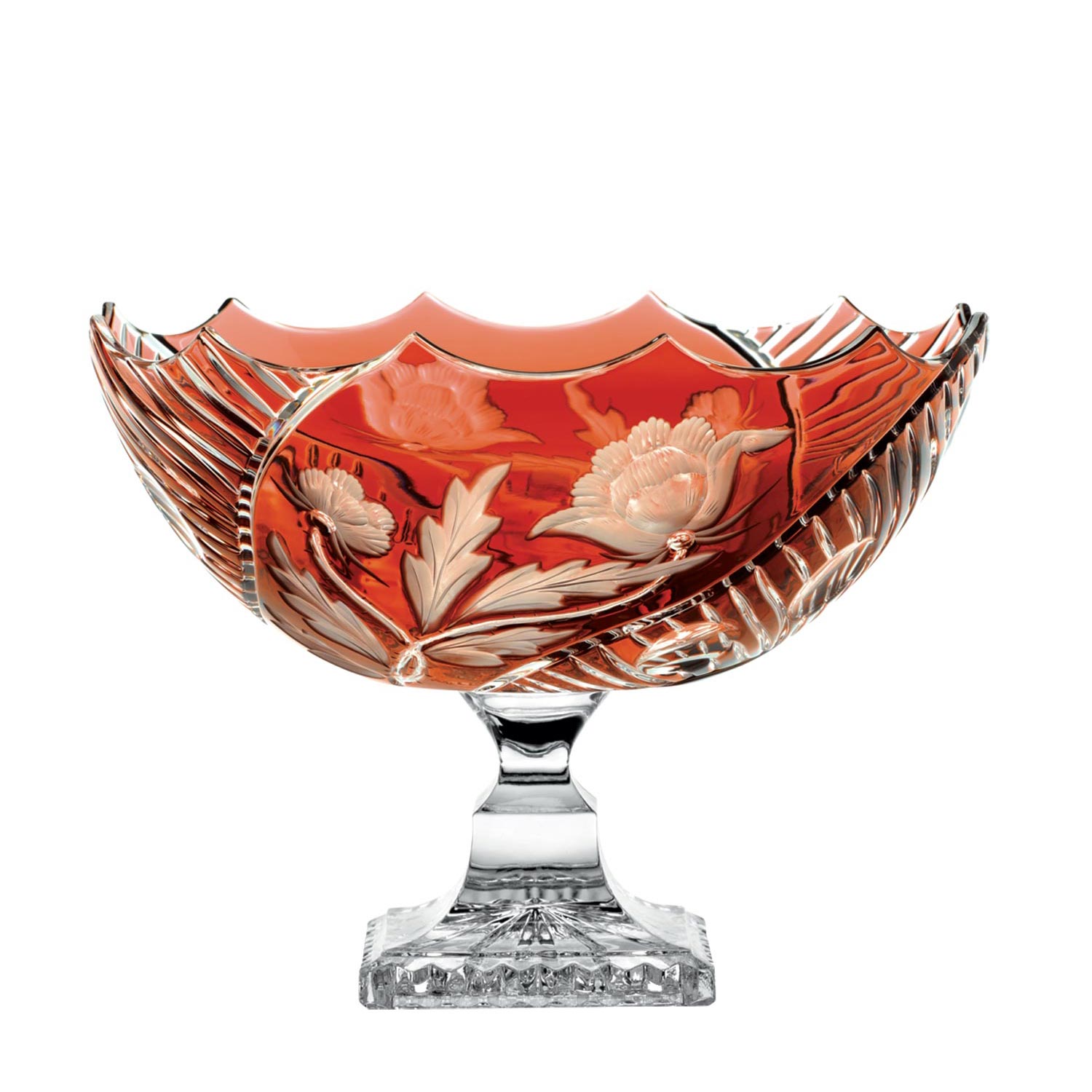 Schale Kristall Red Poppy (26 cm)