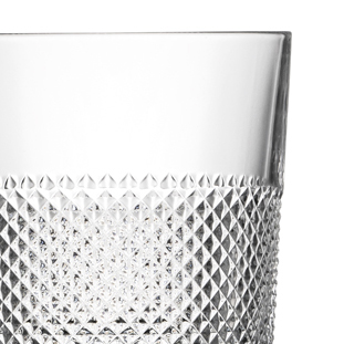 glas, getas glas, sichtbare textur, prägeglas, kugelige struktur, Glas, Trinkglas, Glas mit Muster, Klarglas, Getränkeglas