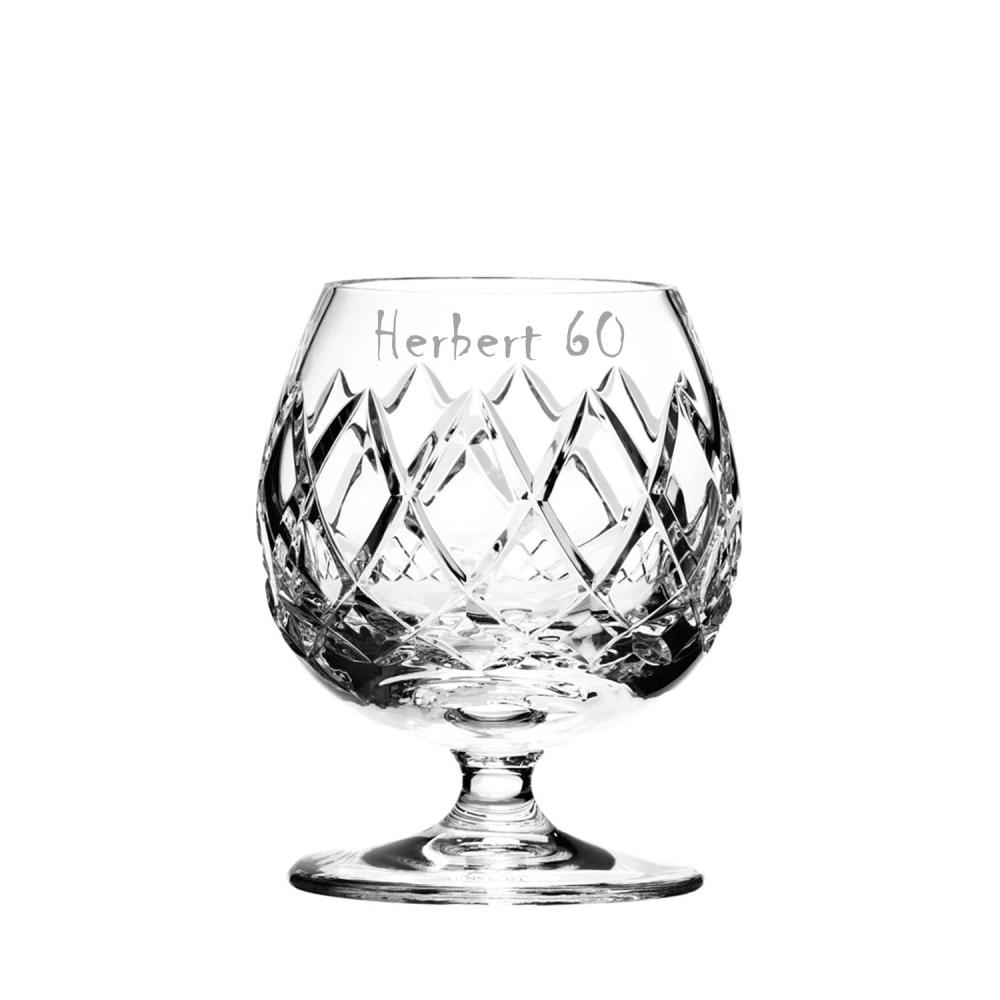 COGNACGLAS KRISTALL Venedig + INDIVIDUELLE GRAVUR