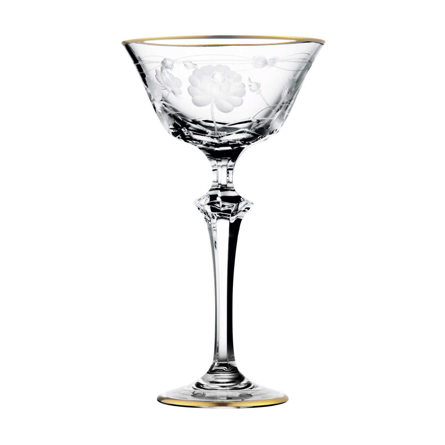 Martini Glas Kristall Monrose Gold clear (19,8 cm)