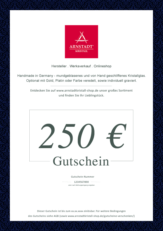 Gutschein zum Ausdrucken - WERT 250,00 Euro