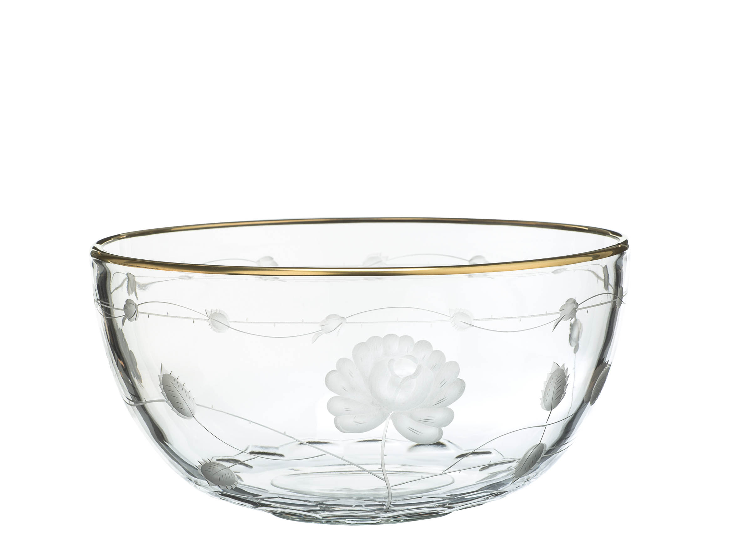 Salatschale Kristall Monrose Gold (21 cm)