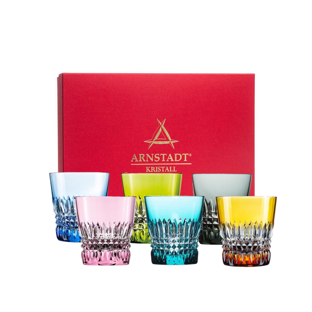 Trinkglas Set Kristall Empire Bunt (8,5 cm)