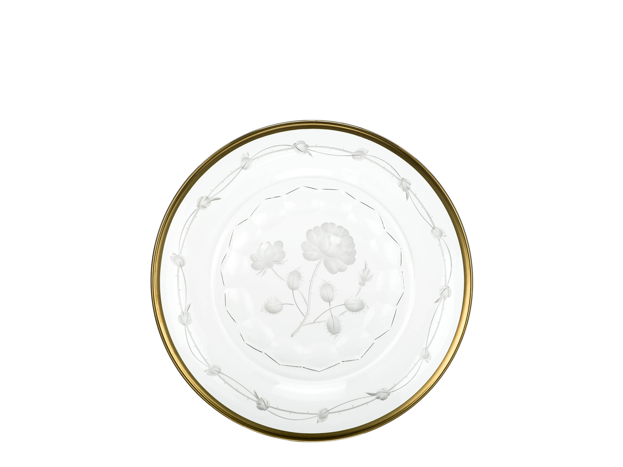 Dessertteller Kristallglas Monrose Gold (22 cm)