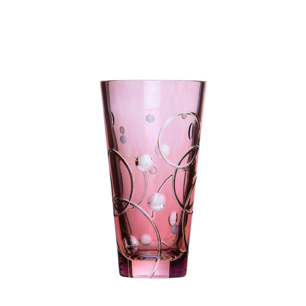 Vase Kristall Circle rosalin (23 cm)